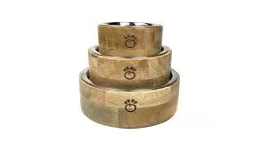 GF Pet Mango Wood Pet Bowl