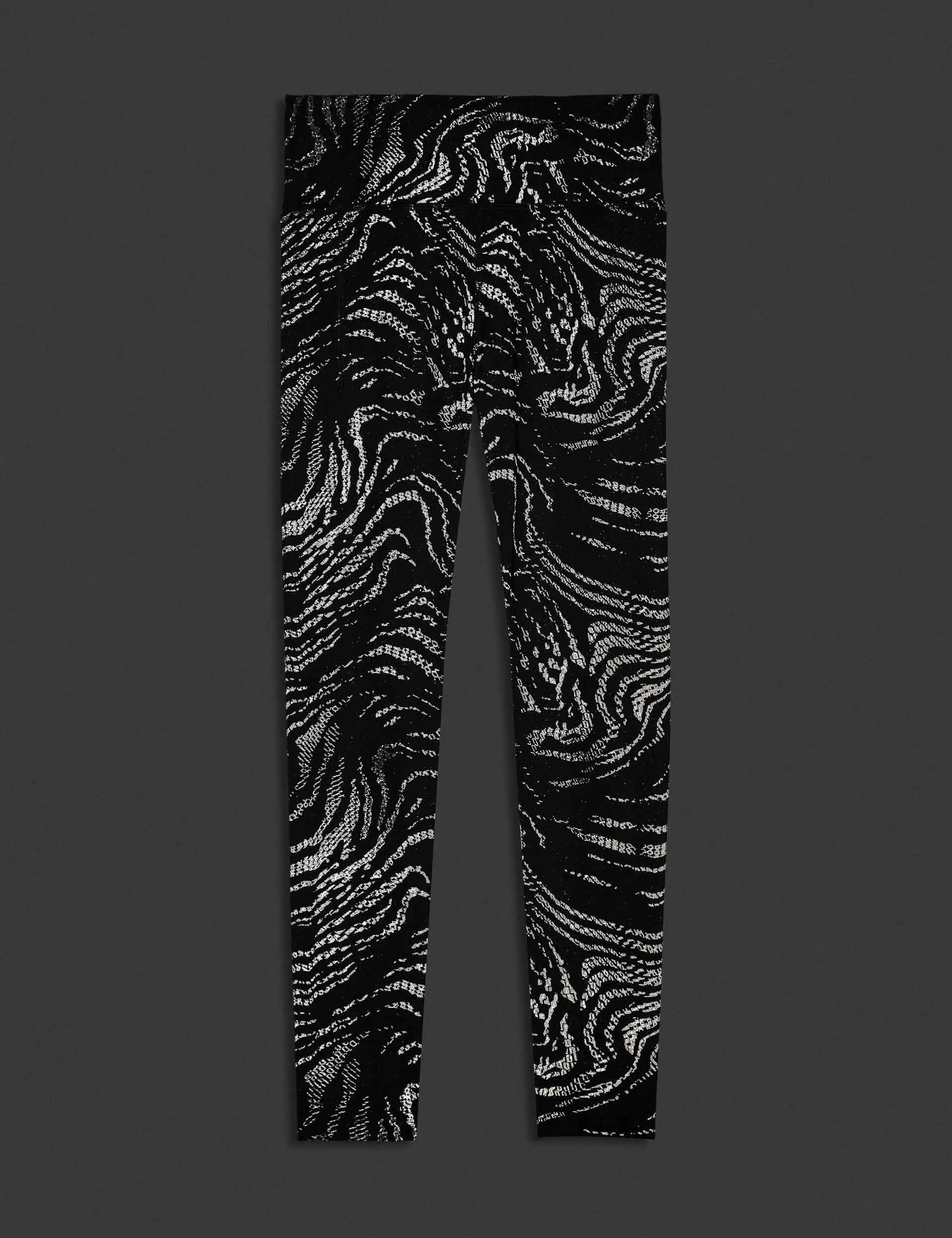 Go Move Reflective Gym Leggings - Black/Silver