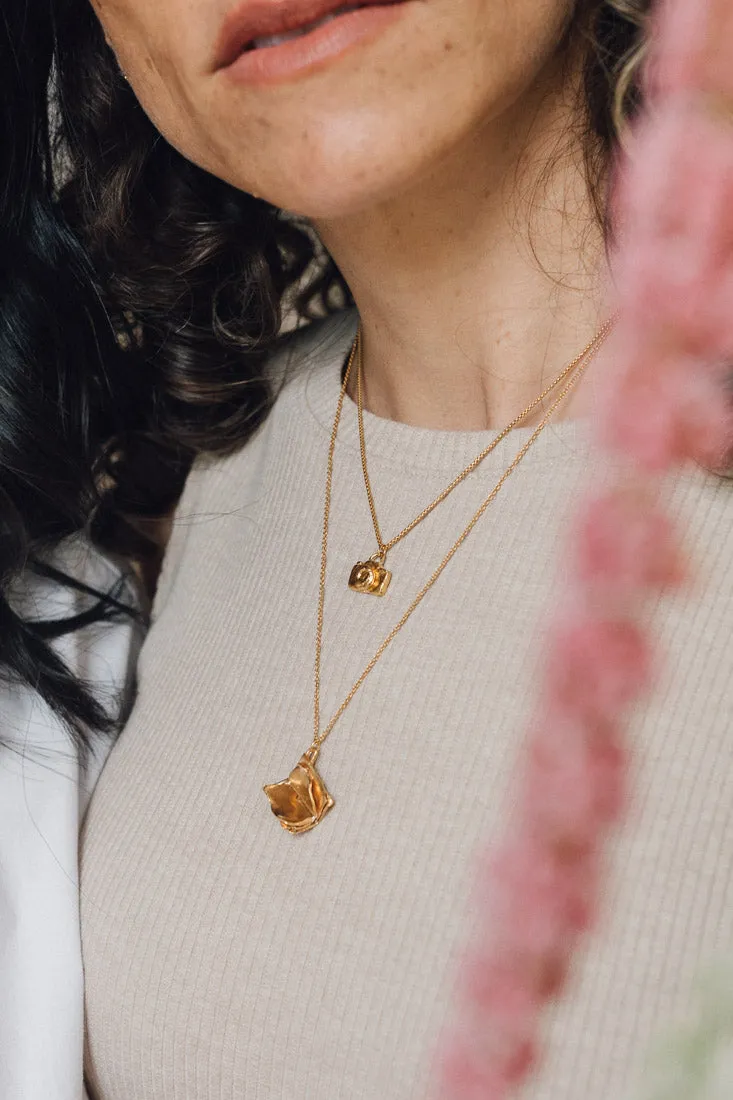 Gold Plated Camera Necklace