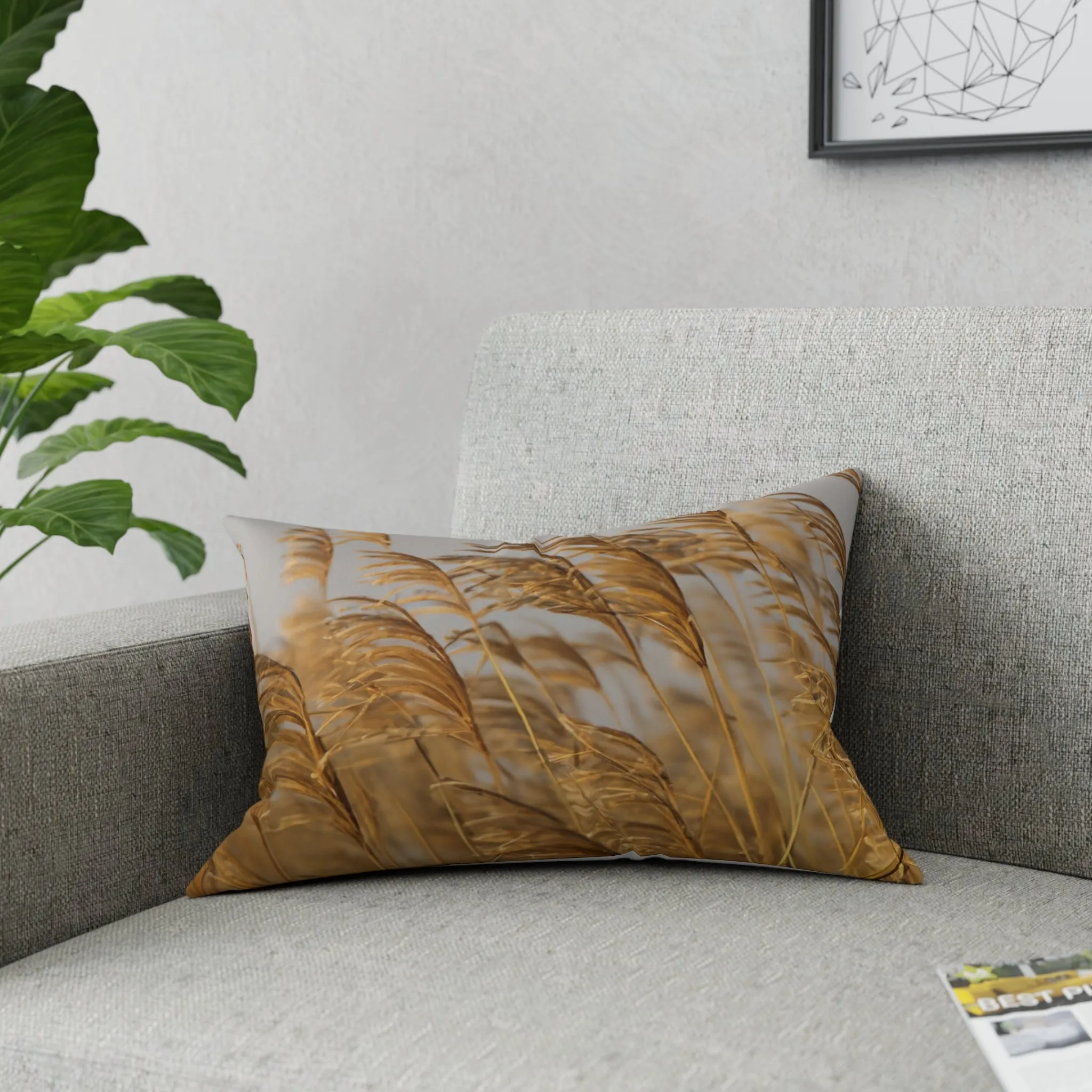 Golden Grass Broadcloth Pillow