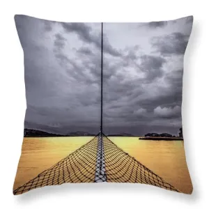 Golden Sail - Throw Pillow
