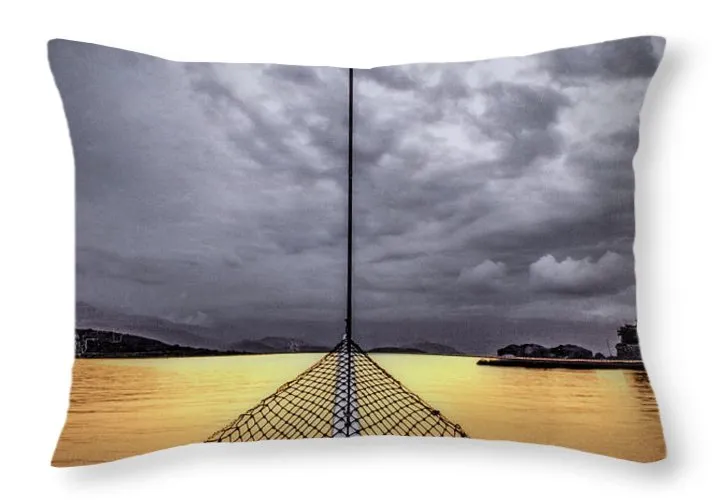 Golden Sail - Throw Pillow
