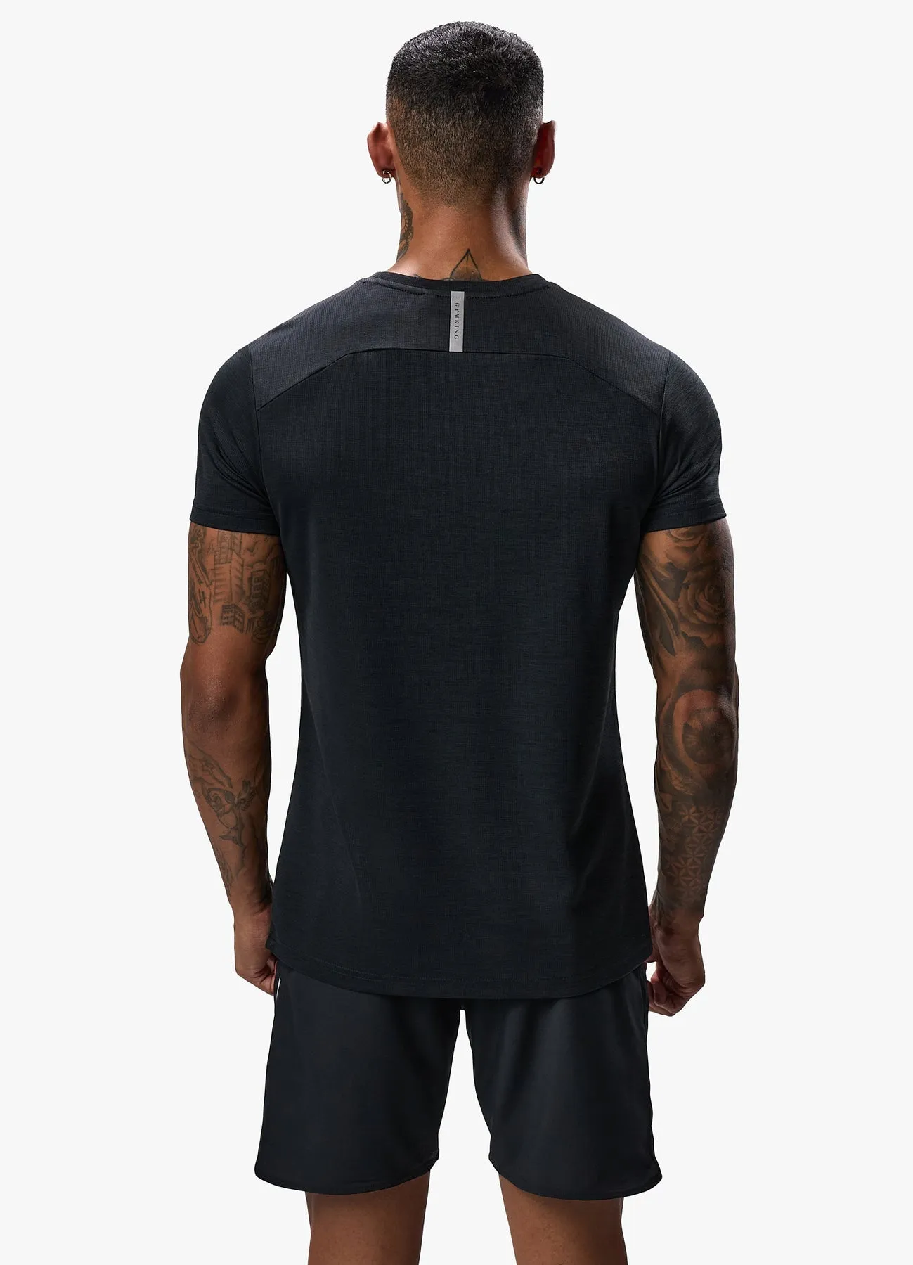 Gym King Flex T-shirt Black Marl