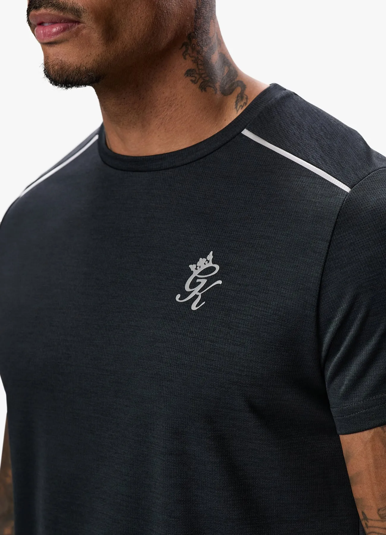 Gym King Flex T-shirt Black Marl