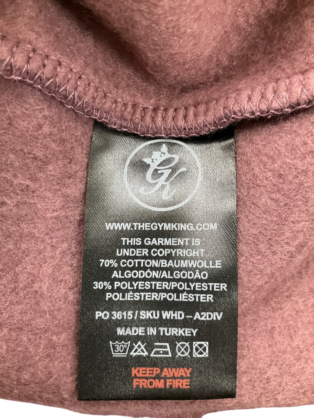 GYM KING Purple Luxe Hood In Deep Plum UK 14