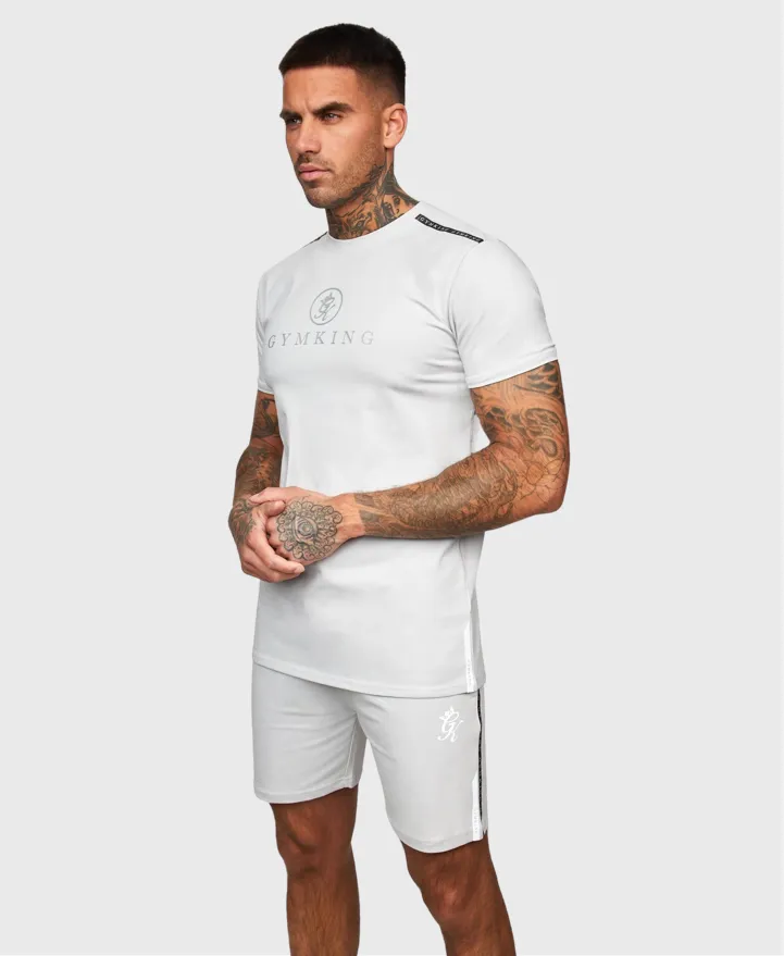 Gym King Sport Tape Pro T-Shirt Light Grey