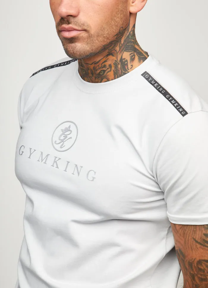 Gym King Sport Tape Pro T-Shirt Light Grey