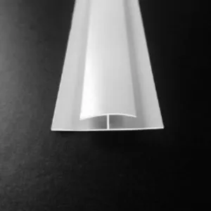 H Trim or Joining Strip in White Finish for 8mm Thick Panels 2.6m Long