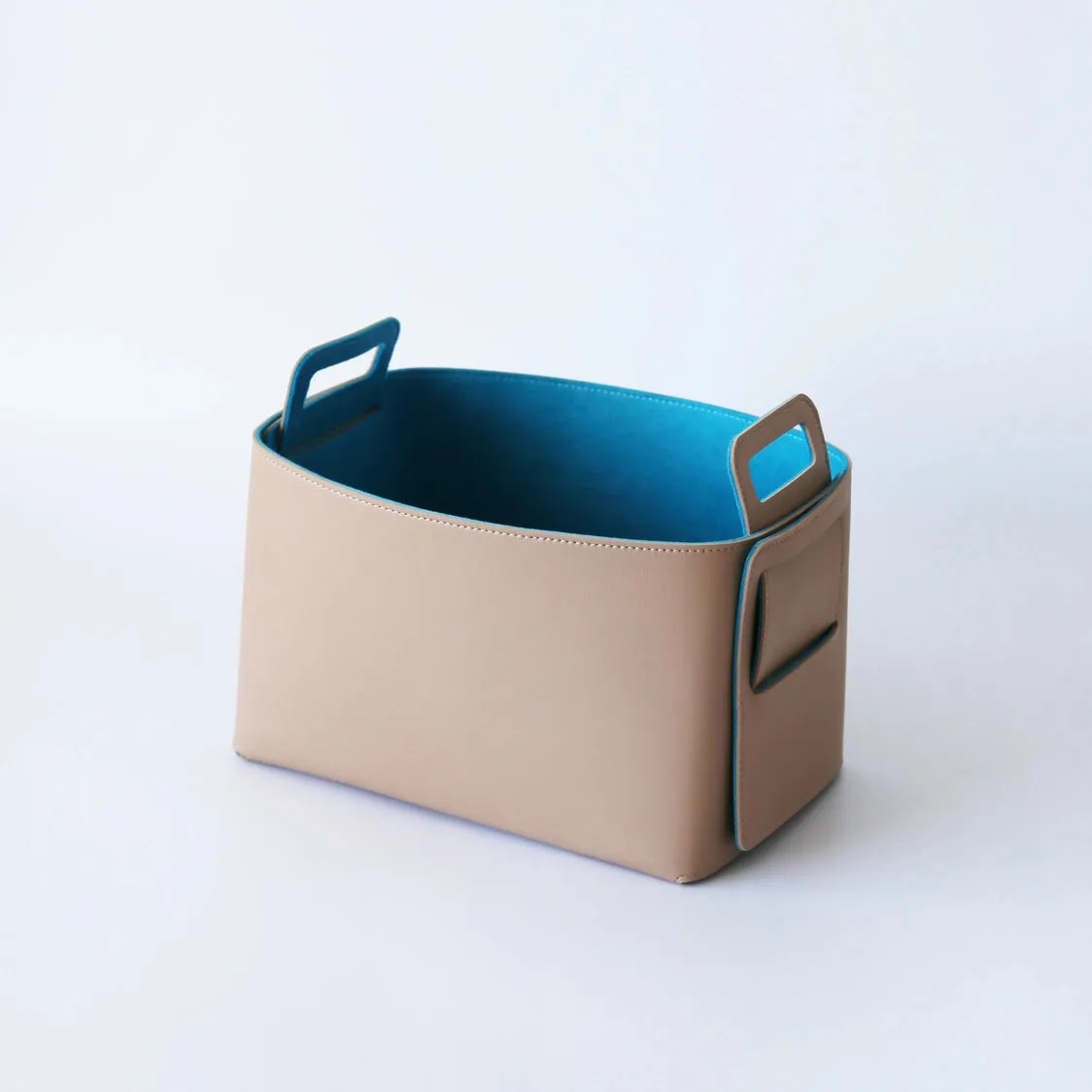 Haddington - Vegan Leather and Felt Storage Basket