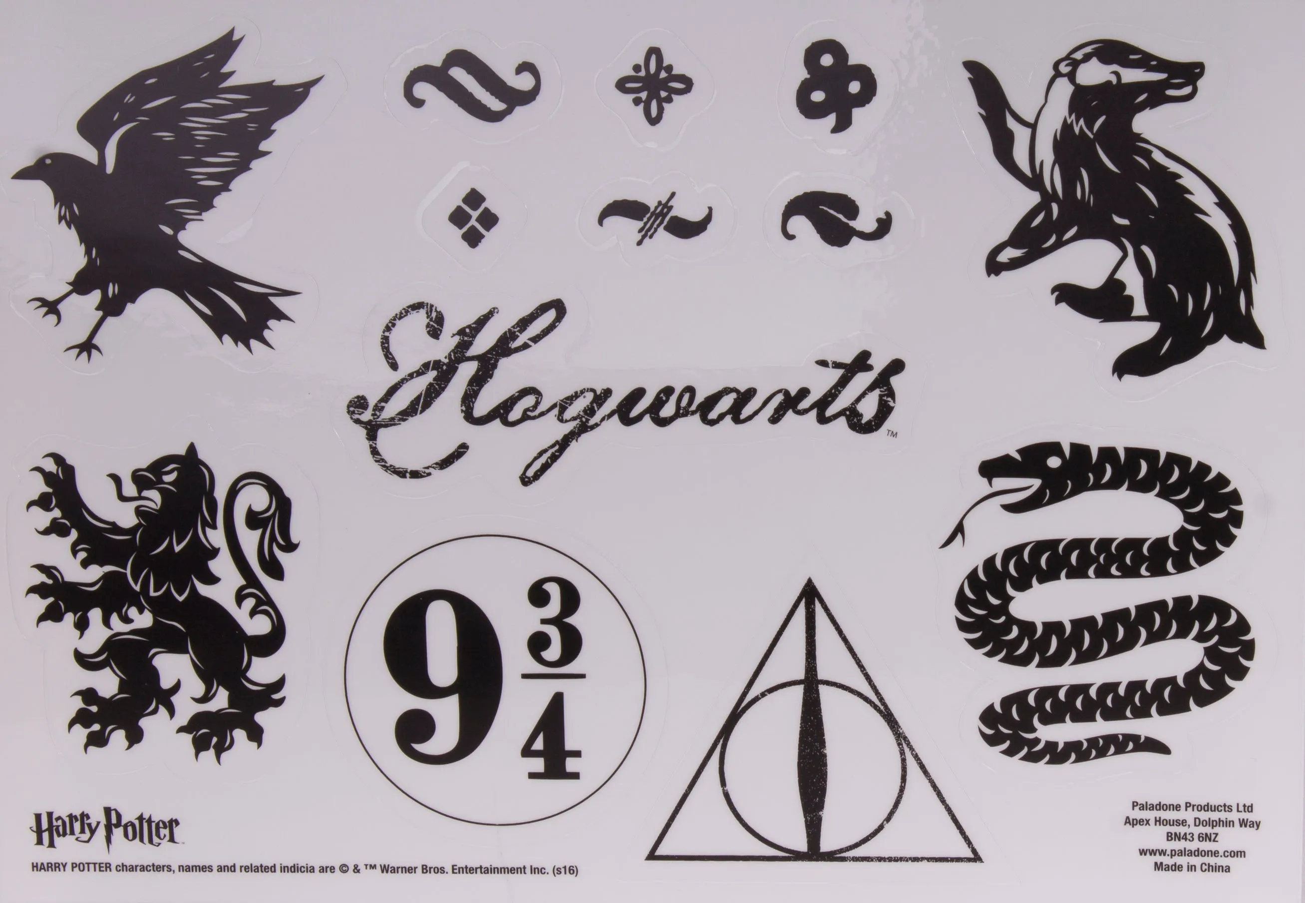 Harry Potter Gadget Decals - Reusable Vinyl Sticker Clings - 27 Stickers