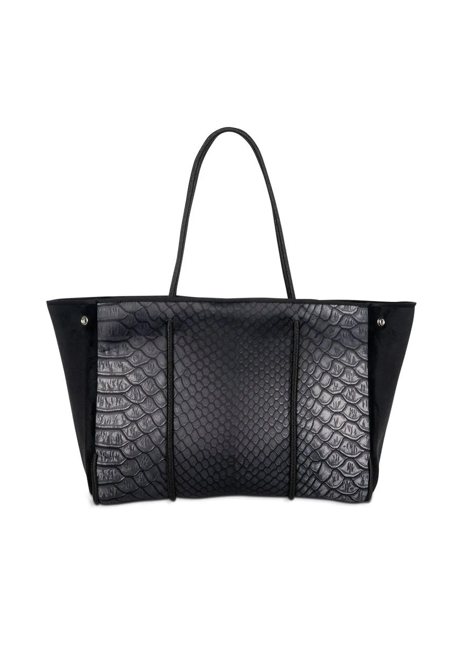 Haute shore Greyson tote - smoke/ bk Corp/ velvet