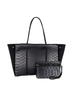 Haute shore Greyson tote - smoke/ bk Corp/ velvet