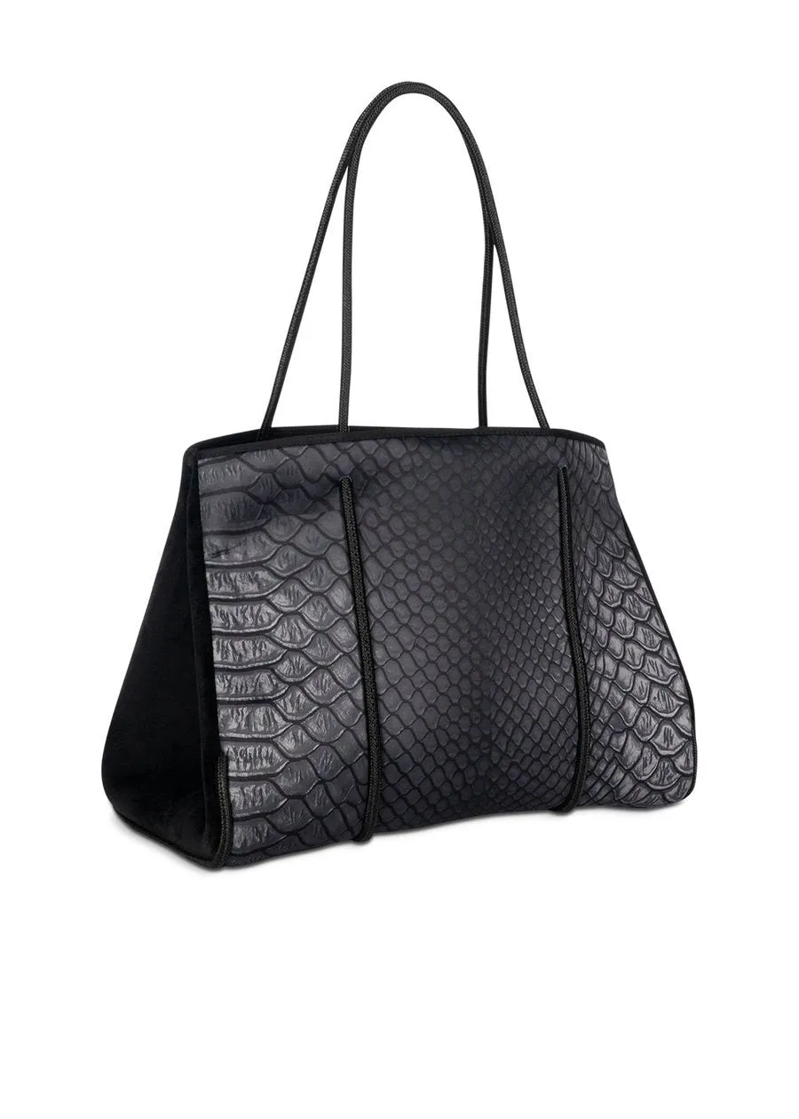 Haute shore Greyson tote - smoke/ bk Corp/ velvet