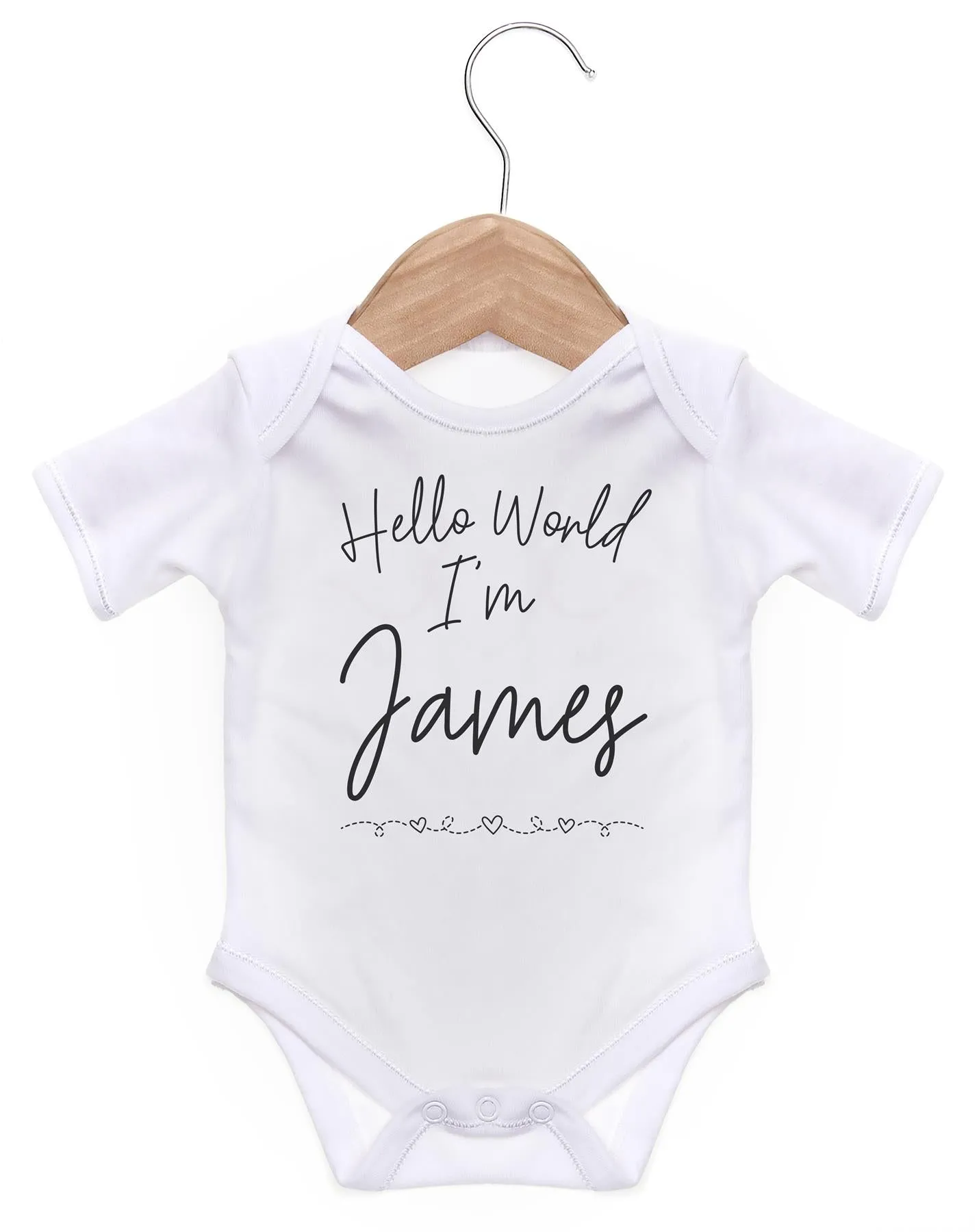 Hello World I'm Personalised Baby Vest