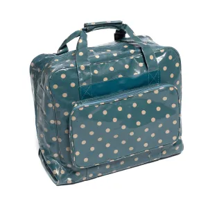 HobbyGift Blue Polka Spots PVC Sewing Machine Accessories Storage Bag