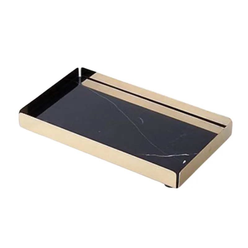 Homlly Keii Gold Bass Marble Display Storage Tray