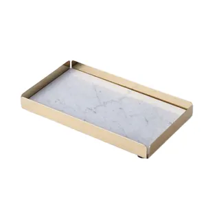 Homlly Keii Gold Bass Marble Display Storage Tray