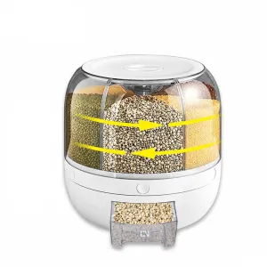 HORUSDY Rice Cereal Dispenser 10/12KG Grain Container Auto Dry Food Storage Box