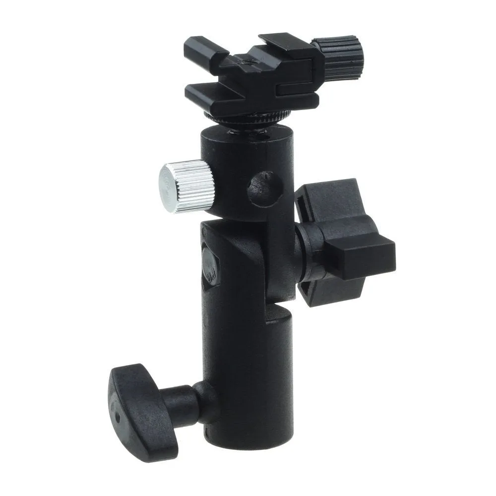 Hot Shoe Umbrella Holder Mount E Type Flash Light Stand Bracket for DSLR Camera black