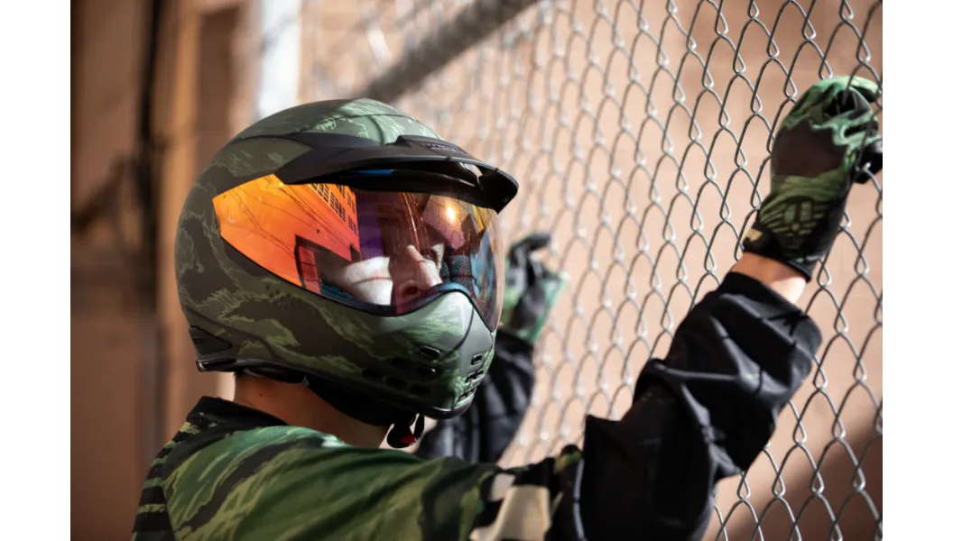 Icon Domain Helmet - Tiger's Blood - Green