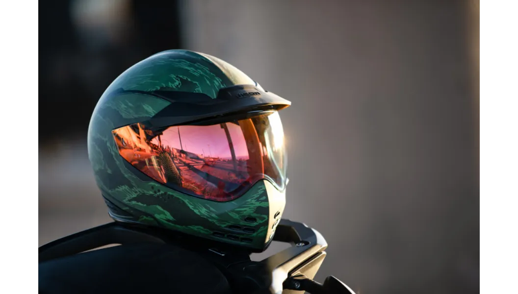 Icon Domain Helmet - Tiger's Blood - Green