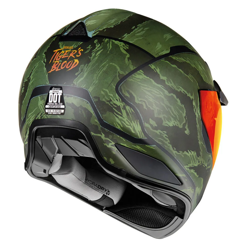 Icon Domain Helmet - Tiger's Blood - Green