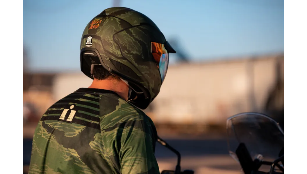 Icon Domain Helmet - Tiger's Blood - Green