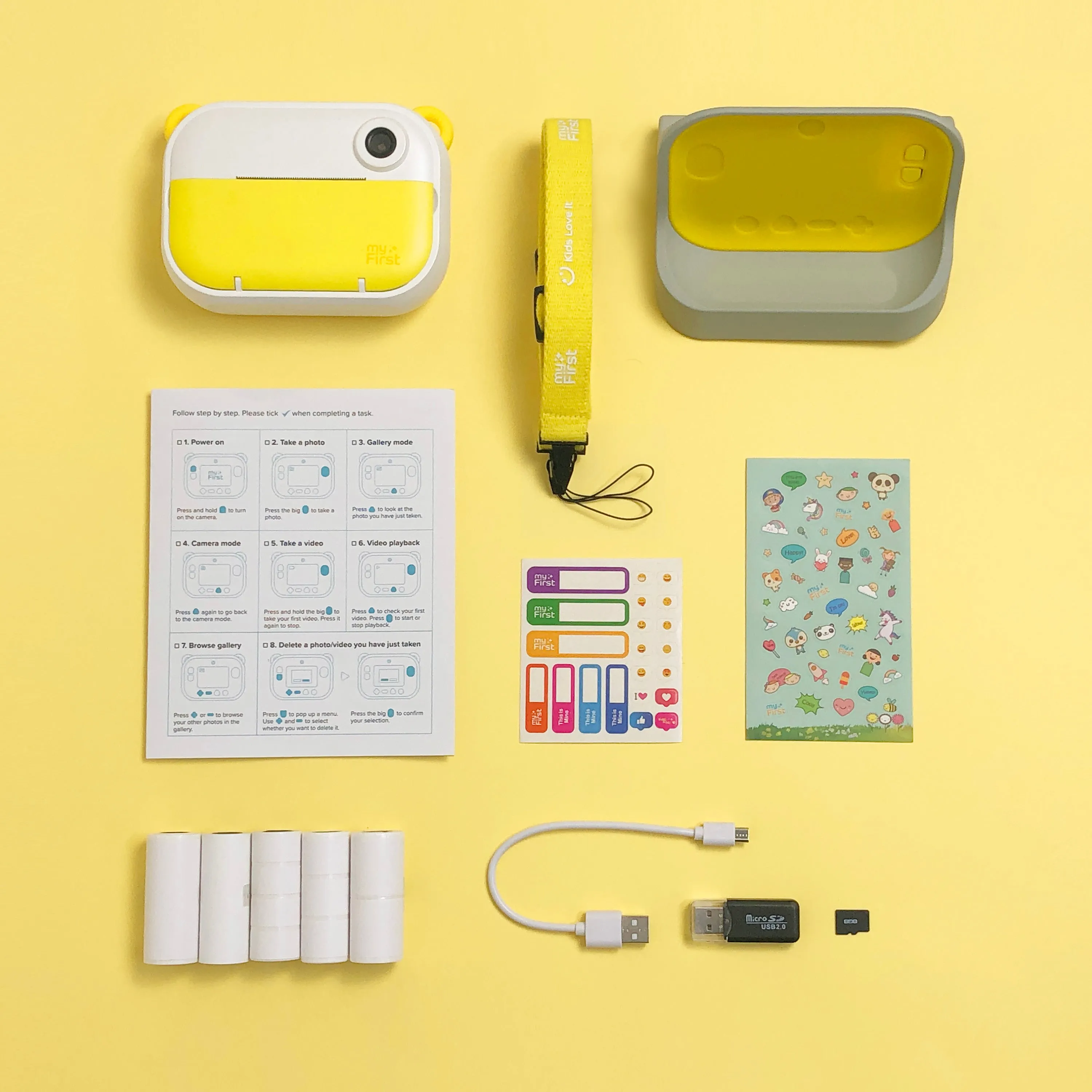 Instant Print Camera & Label Maker | Thermal Printer w/ Refills | myFirst Camera Insta Wi