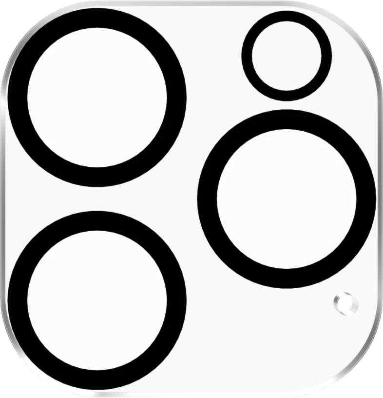 iPhone 16 Pro/16 Pro Max ZAGG InvisibleShield Glass Elite Camera Rings Lens Protector - Glitter