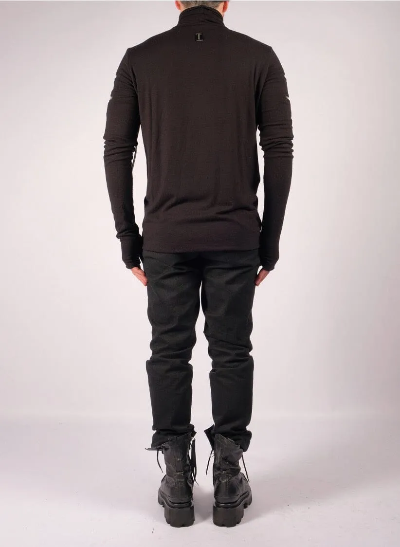 Jersey Turtleneck with Zippers