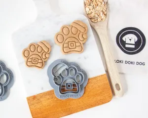 Jolly Santa Paws with Hat & Belt Dog Biscuit Cookie Cutter