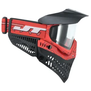 JT Bandana Series Proflex Paintball Mask - Red w/ Clear and Smoke Thermal Lens