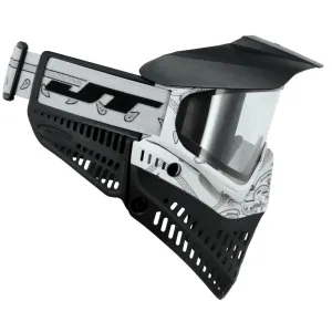 JT Bandana Series Proflex Paintball Mask - White w/ Clear and Smoke Thermal Lens