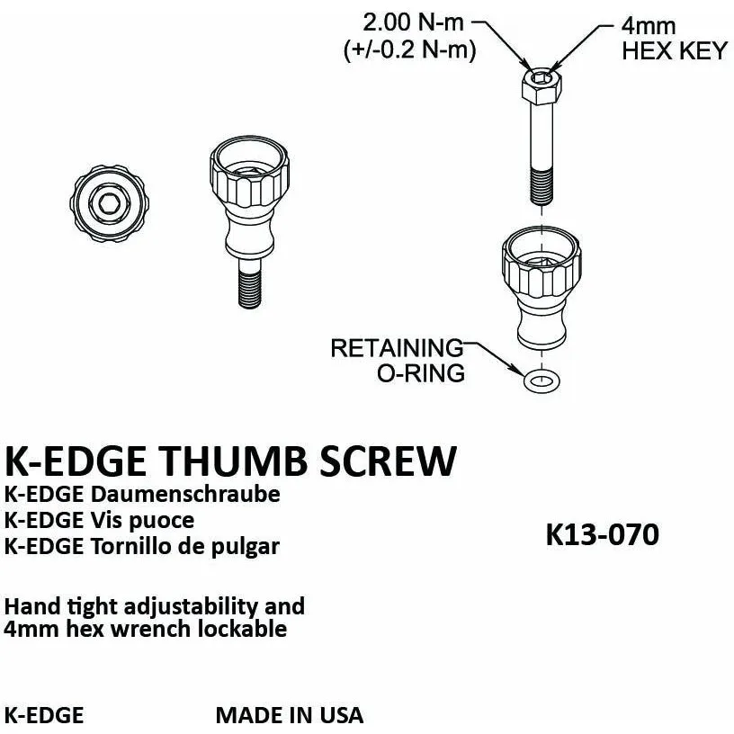 K-Edge Go Big Thumb Screw