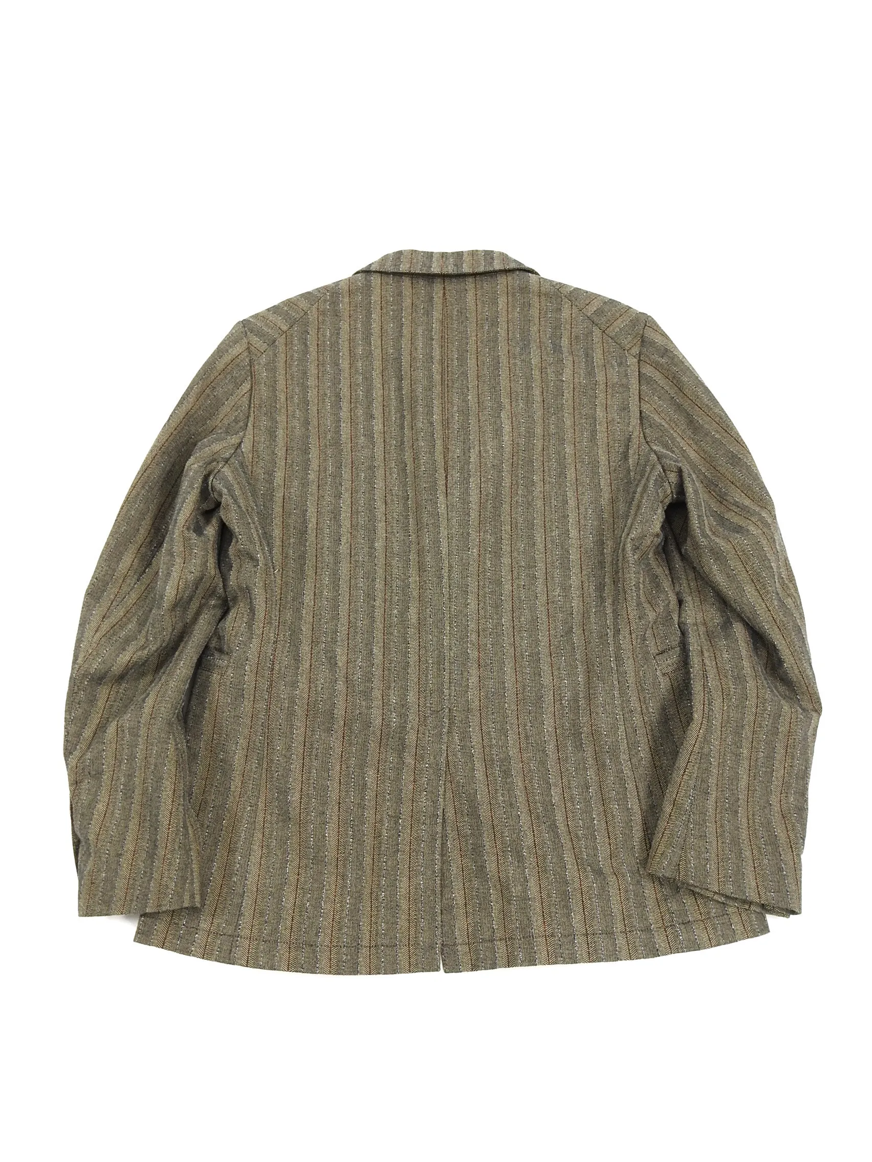 Kenzo Tan Herringbone Blazer with Detachable Hood - XL