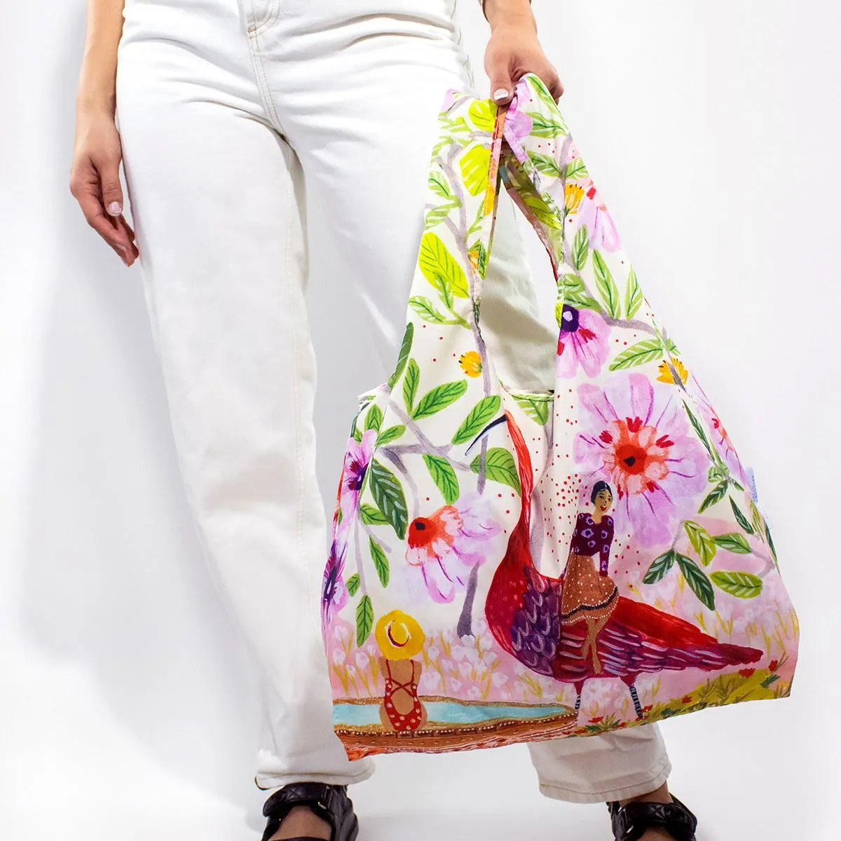 KIND BAG Reusable Bag - Medium Roeqiya Fris Red Bird