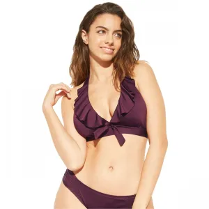 Kona Sol Women's Ruffle Halter Bikini Top
