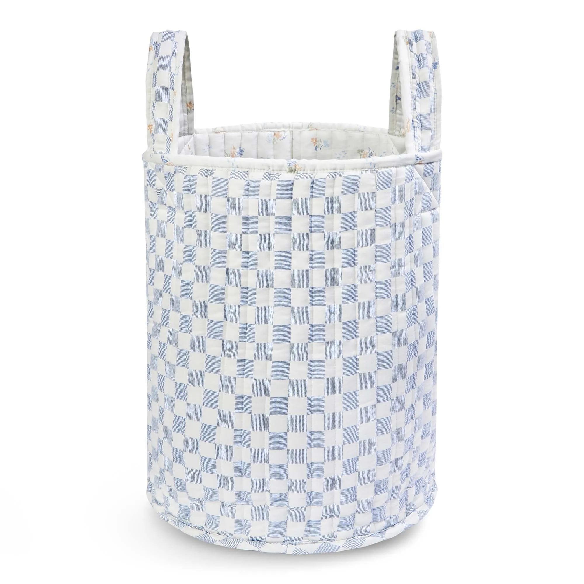 Large Quilted Reversible Storage Basket (Coastline)