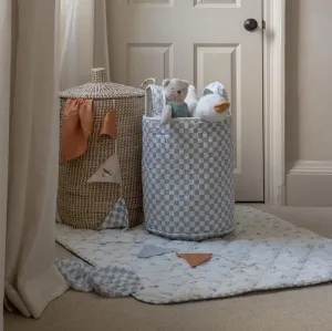 Large Quilted Reversible Storage Basket (Coastline)