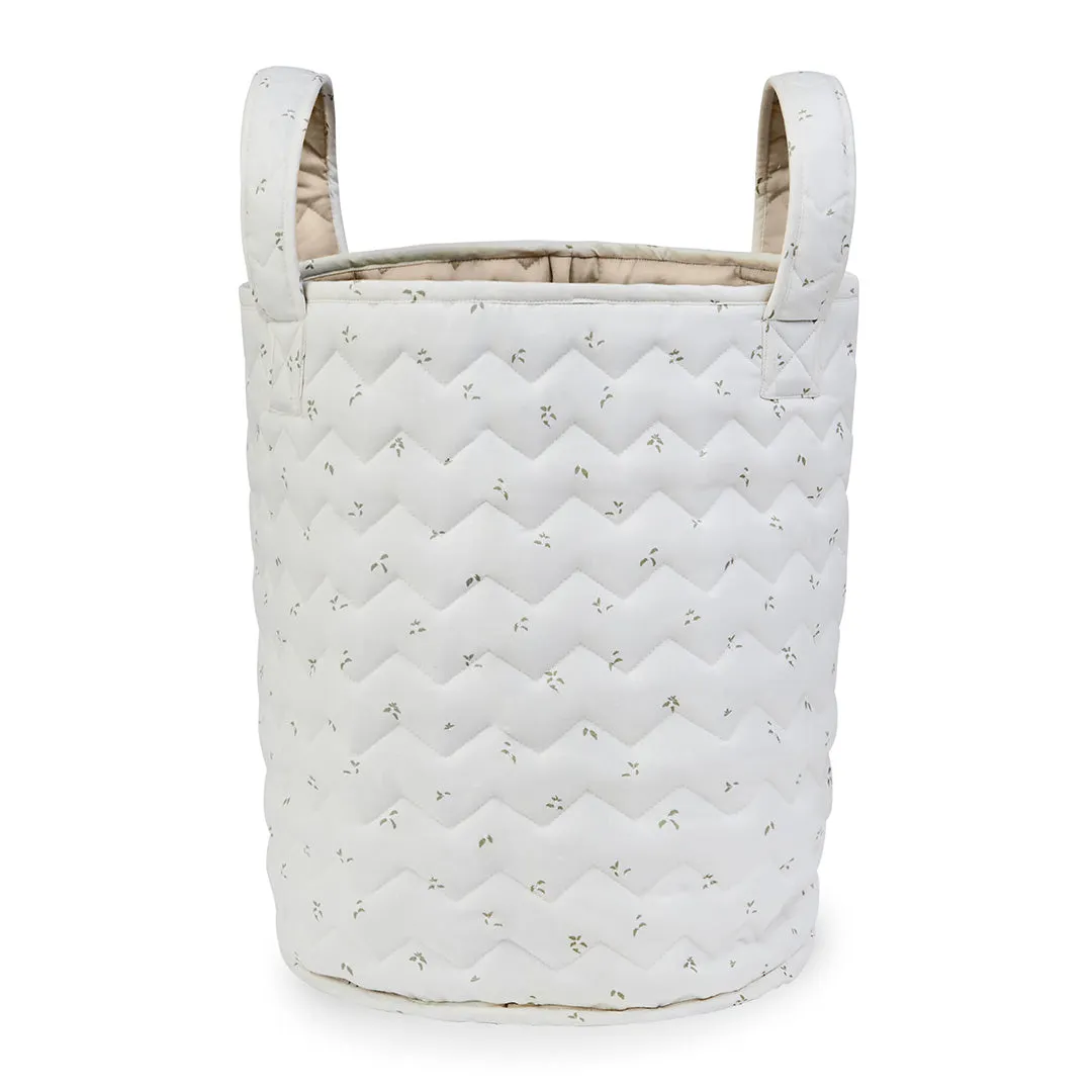 Large Quilted Reversible Storage Basket (Nettle Scatter)