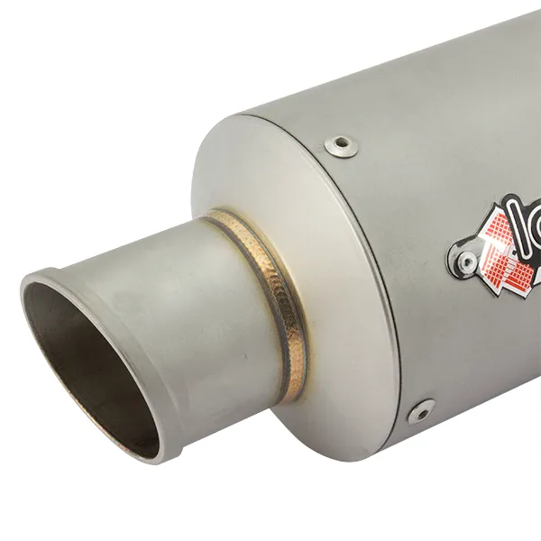 Lextek GP1 Matt S/Steel GP Stubby Exhaust Silencer 51mm