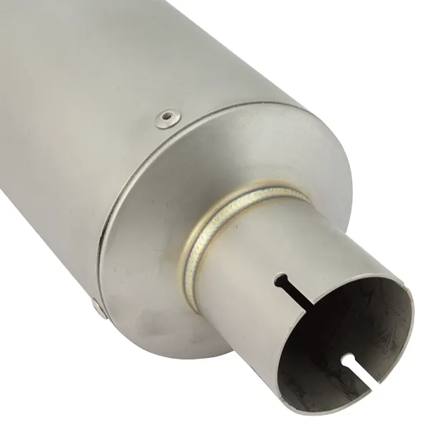Lextek GP1 Matt S/Steel GP Stubby Exhaust Silencer 51mm