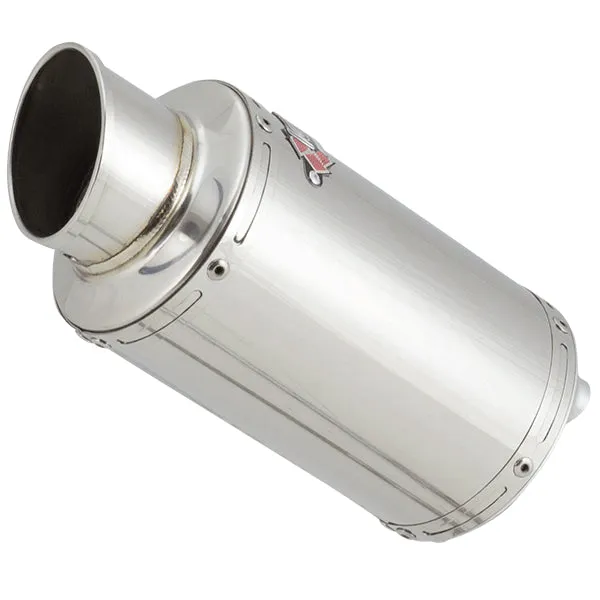 Lextek Polished Stainless Steel Y31 Stubby Exhaust Silencer 200mm (3 Bolt)