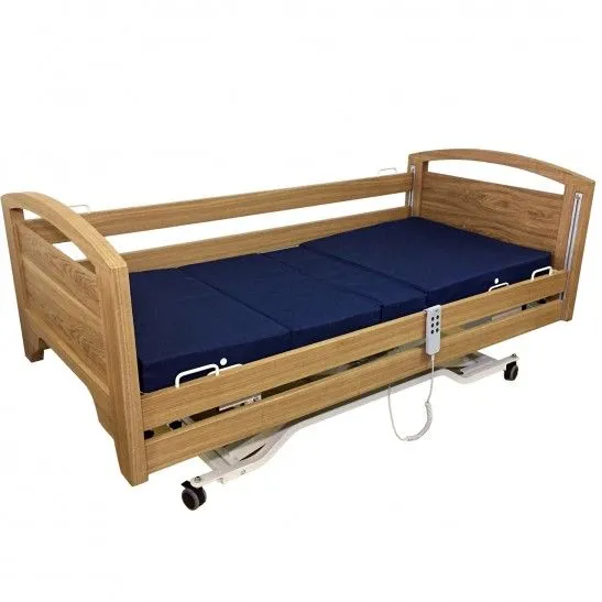 Lifeline Electric Wooden Hospital Bed with Mattress 1055