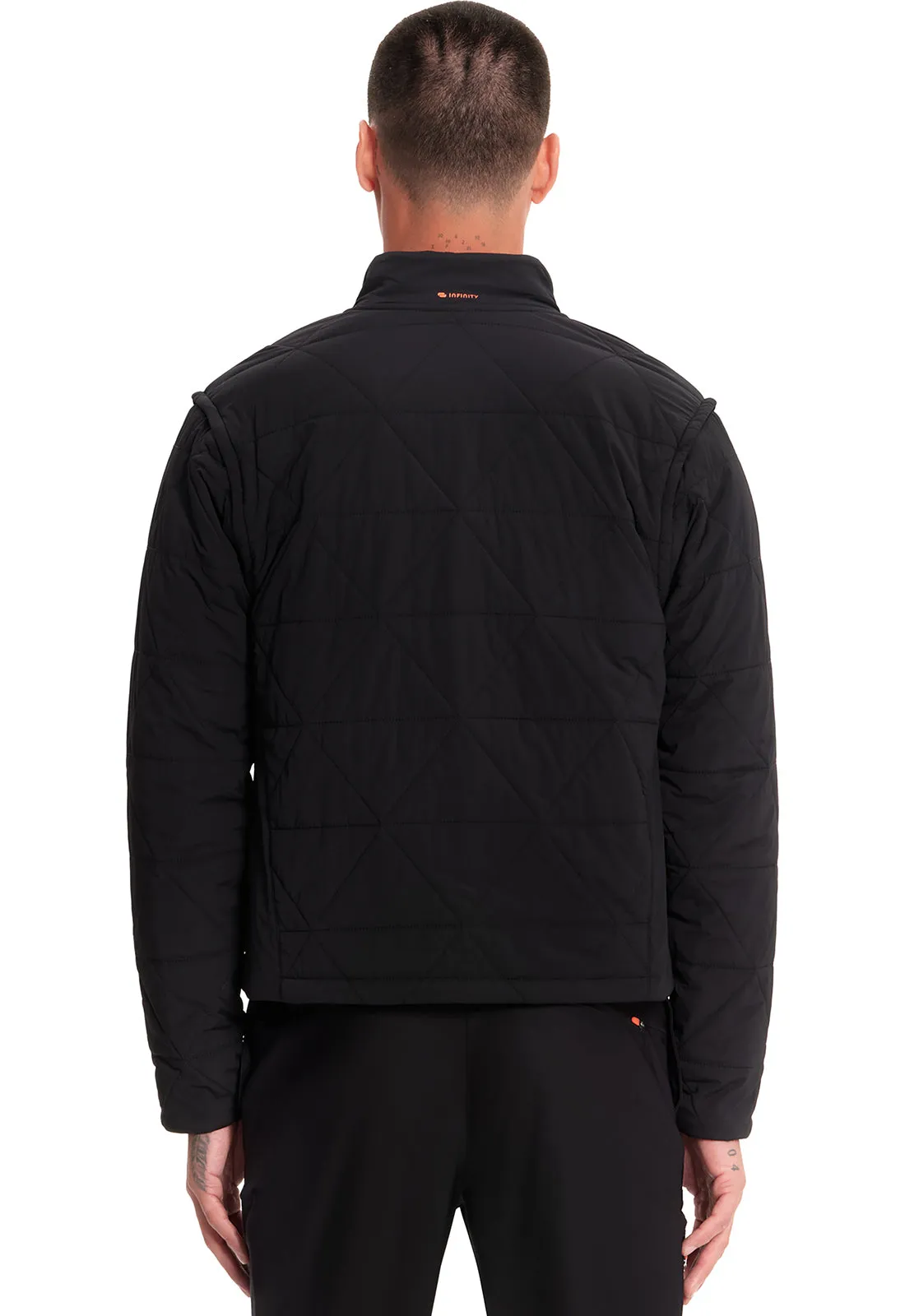 Lifestyle IN504 Men's Zip Convertible Puffer Jacket Black