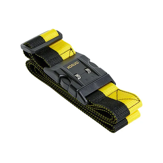 Lockable Luggage Strap (Yellow & Black)