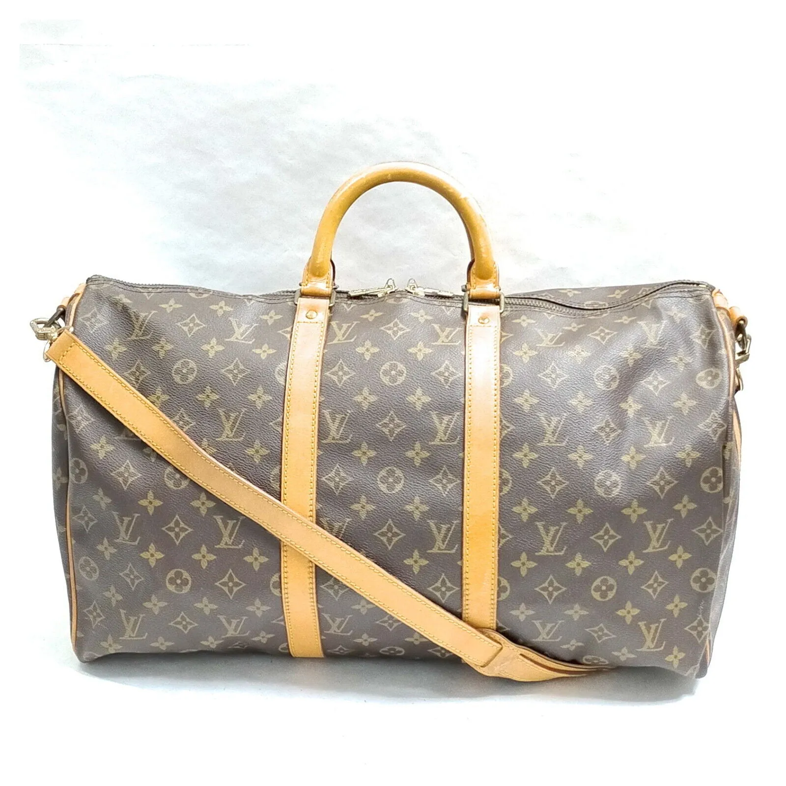 Louis Vuitton Boston Keepall Bandouliere 50 Travel Bag #MNO699