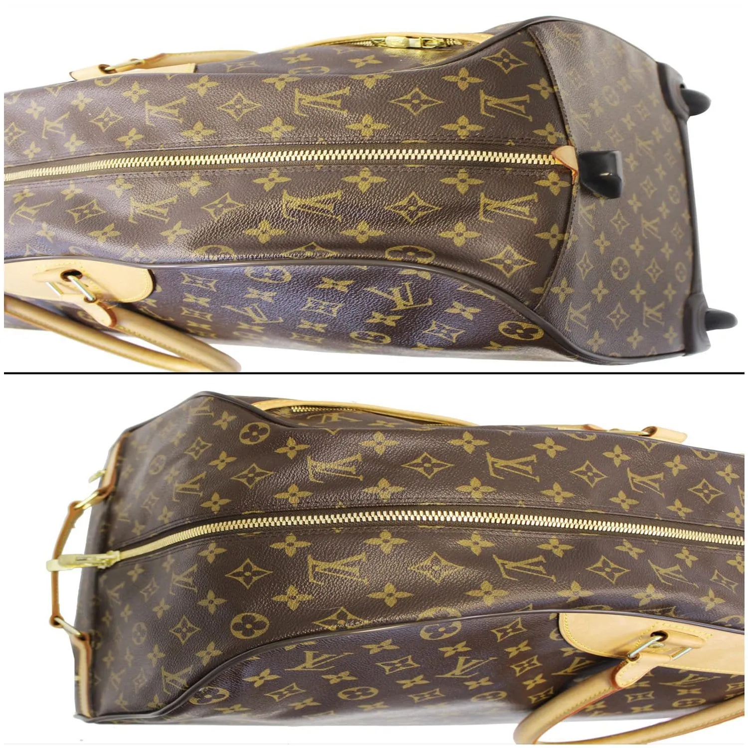 LOUIS VUITTON Eole 60 Monogram Canvas Rolling Luggage Bag Brown