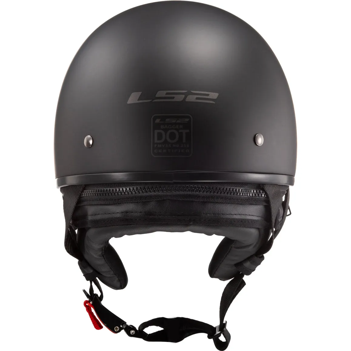 LS2 Helmets Bagger Solid Motorcycle Half Helmet