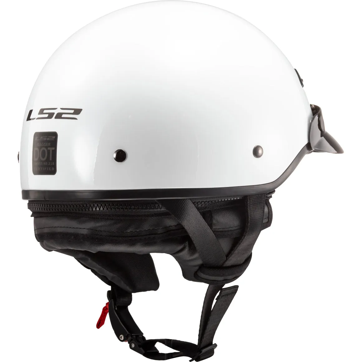 LS2 Helmets Bagger Solid Motorcycle Half Helmet